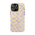 Warped Pastel Checkerboard Tough Phone Case | Wavy Pastel Aesthetic