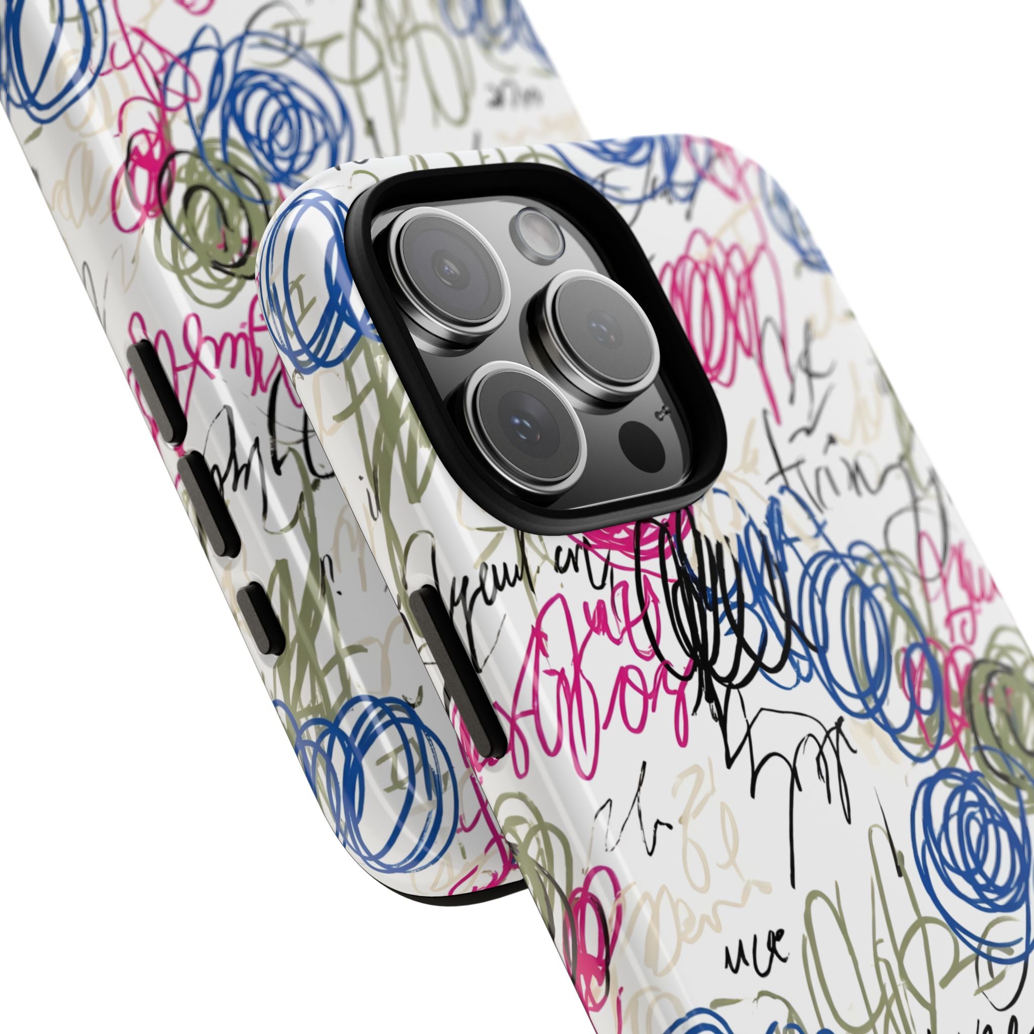 Scribble & Flow Abstract Doodle Art Tough Phone Case | Colorful & Shockproof