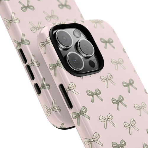 Coquette Ribbon & Bows Tough Phone Case | Pink Vintage Aesthetic