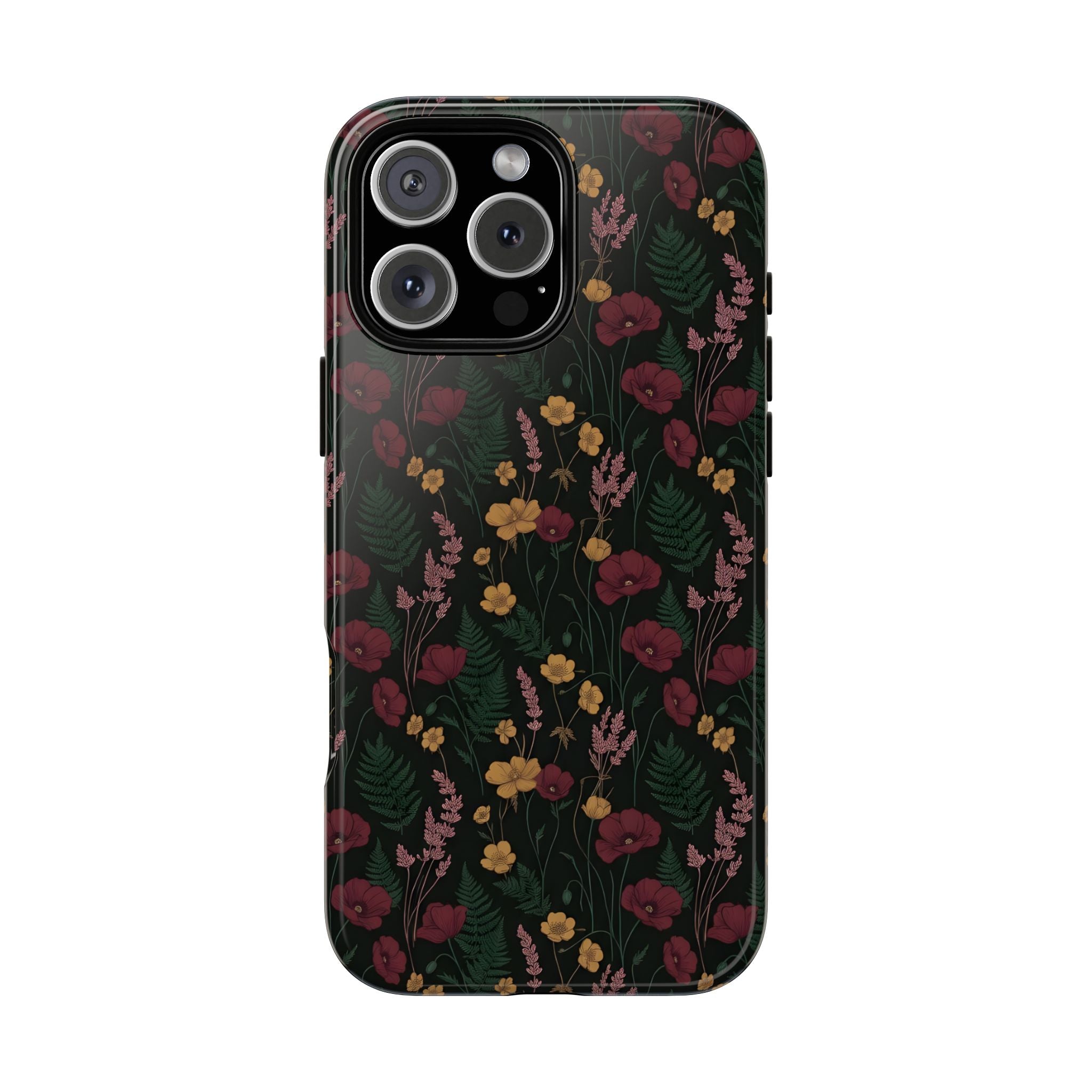 Moody Wildflower Dark Floral Tough Phone Case | Botanical & Shockproof