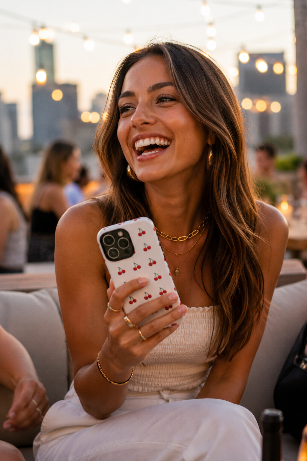 Sweet Cherry Pattern Tough Phone Case