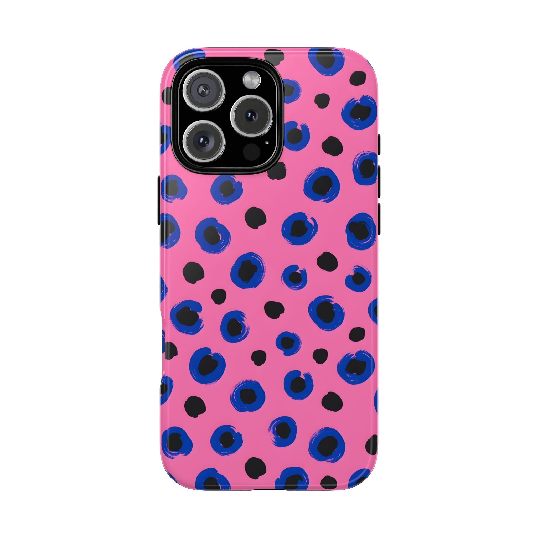 Funky Cheetah Animal Print Tough Phone Case | Bold Pink Aesthetic