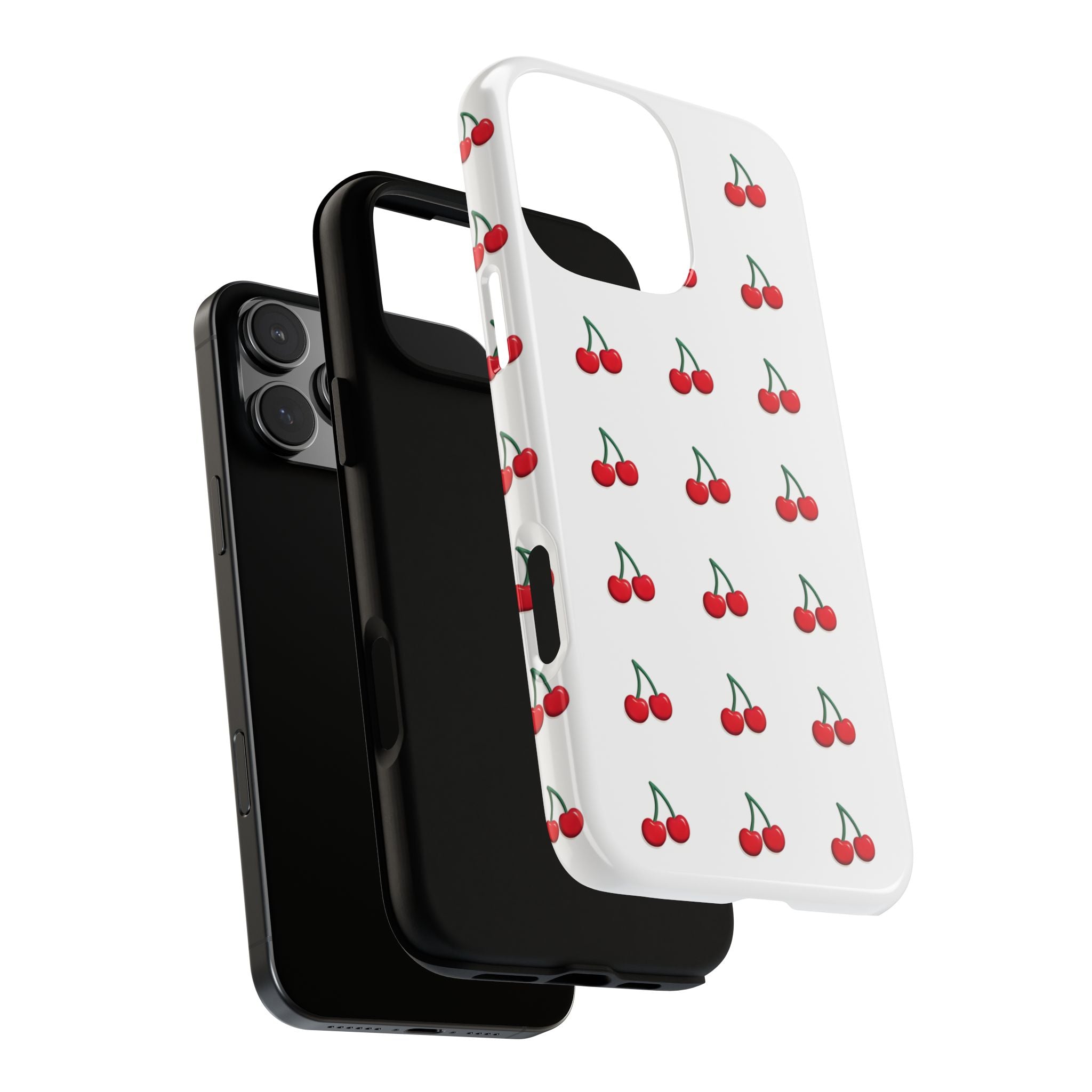 Sweet Cherry Pattern Tough Phone Case | Cute Aesthetic & Shockproof Protection