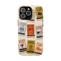 Retro Travel Matchbox Labels Tough Phone Case | Vintage Aesthetic