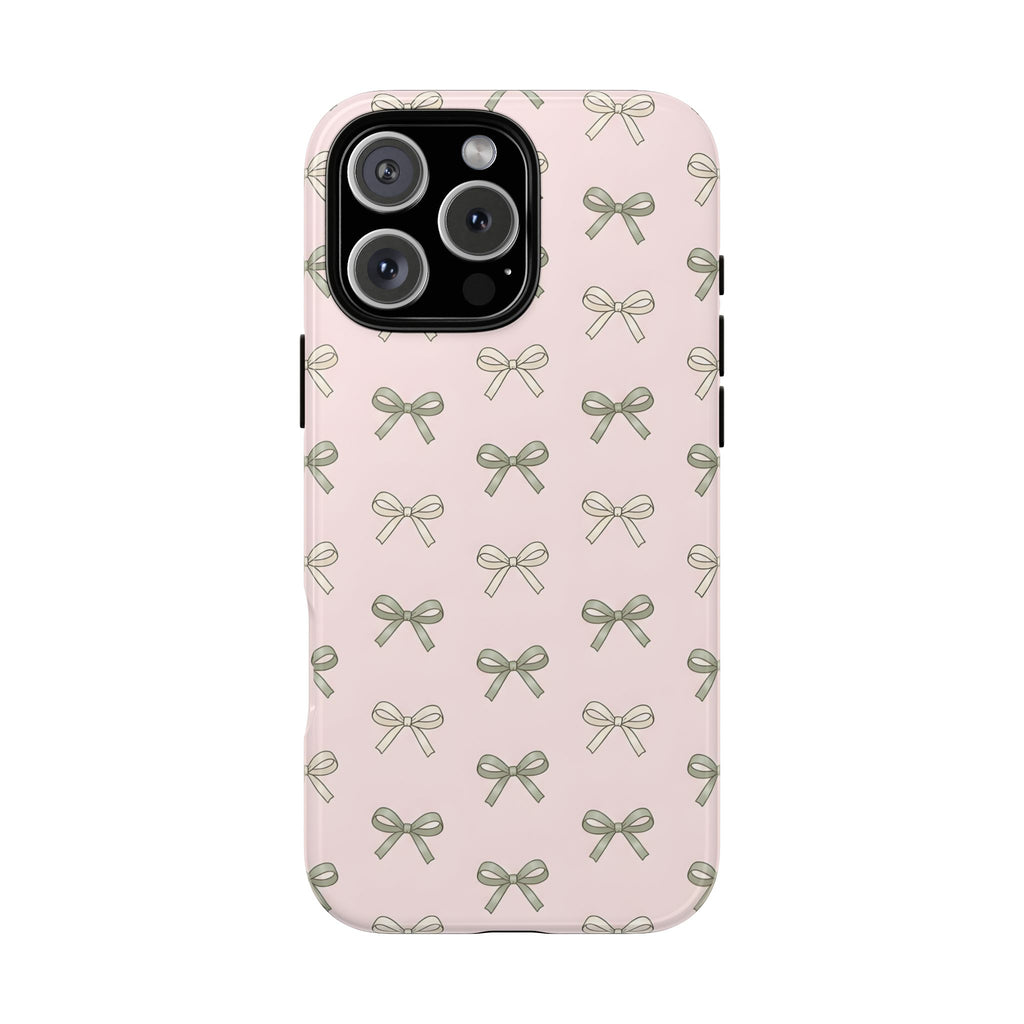 Coquette Ribbon & Bows Tough Phone Case | Pink Vintage Aesthetic