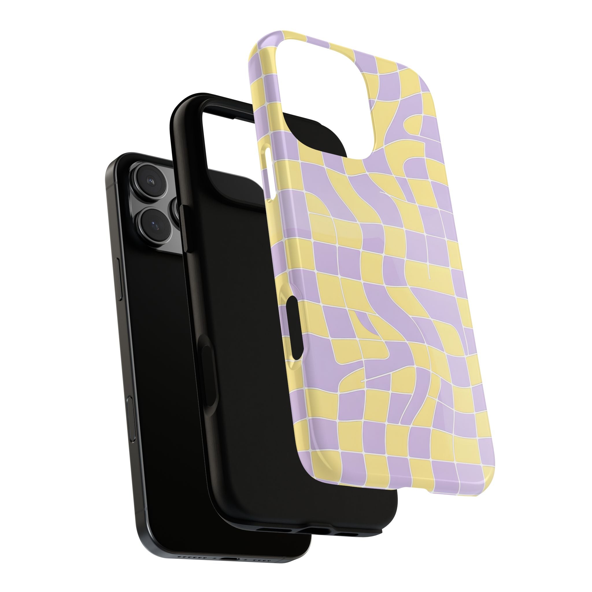 Warped Pastel Checkerboard Tough Phone Case | Wavy Pastel Aesthetic