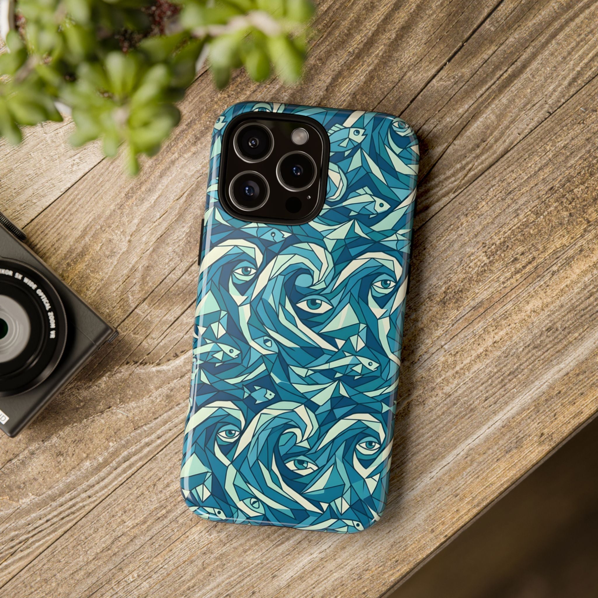 Rhythmic Cubist Abstract Art Tough Phone Case | Geometric & Shockproof