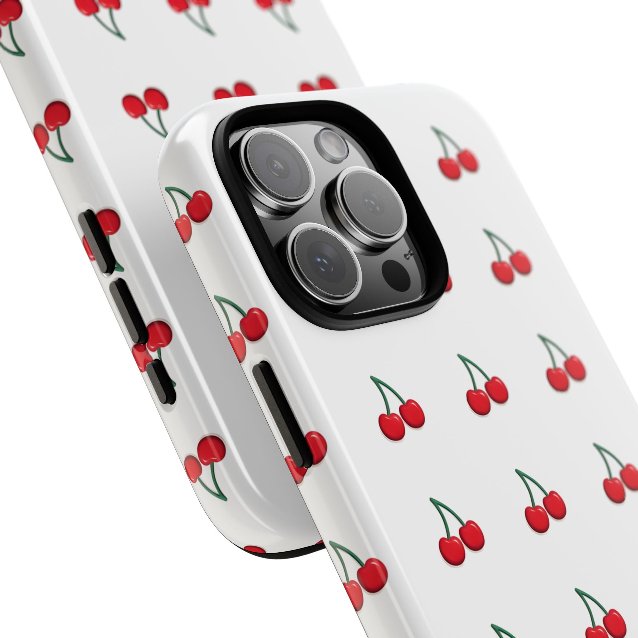 Sweet Cherry Pattern Tough Phone Case | Cute Aesthetic & Shockproof Protection