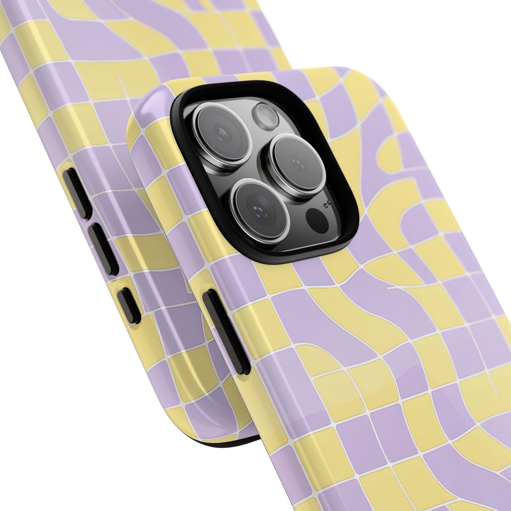 Warped Pastel Checkerboard Tough Phone Case | Wavy Pastel Aesthetic