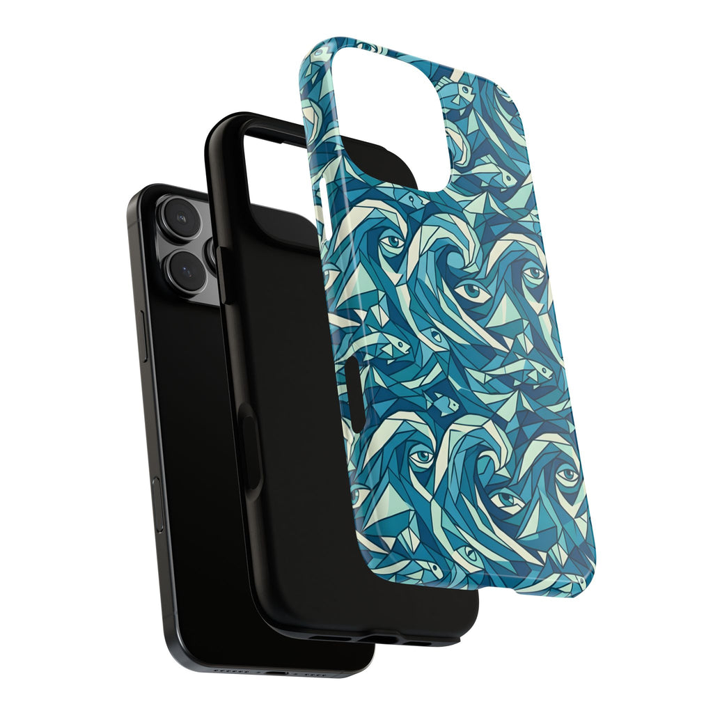 Rhythmic Cubist Abstract Art Tough Phone Case | Geometric & Shockproof